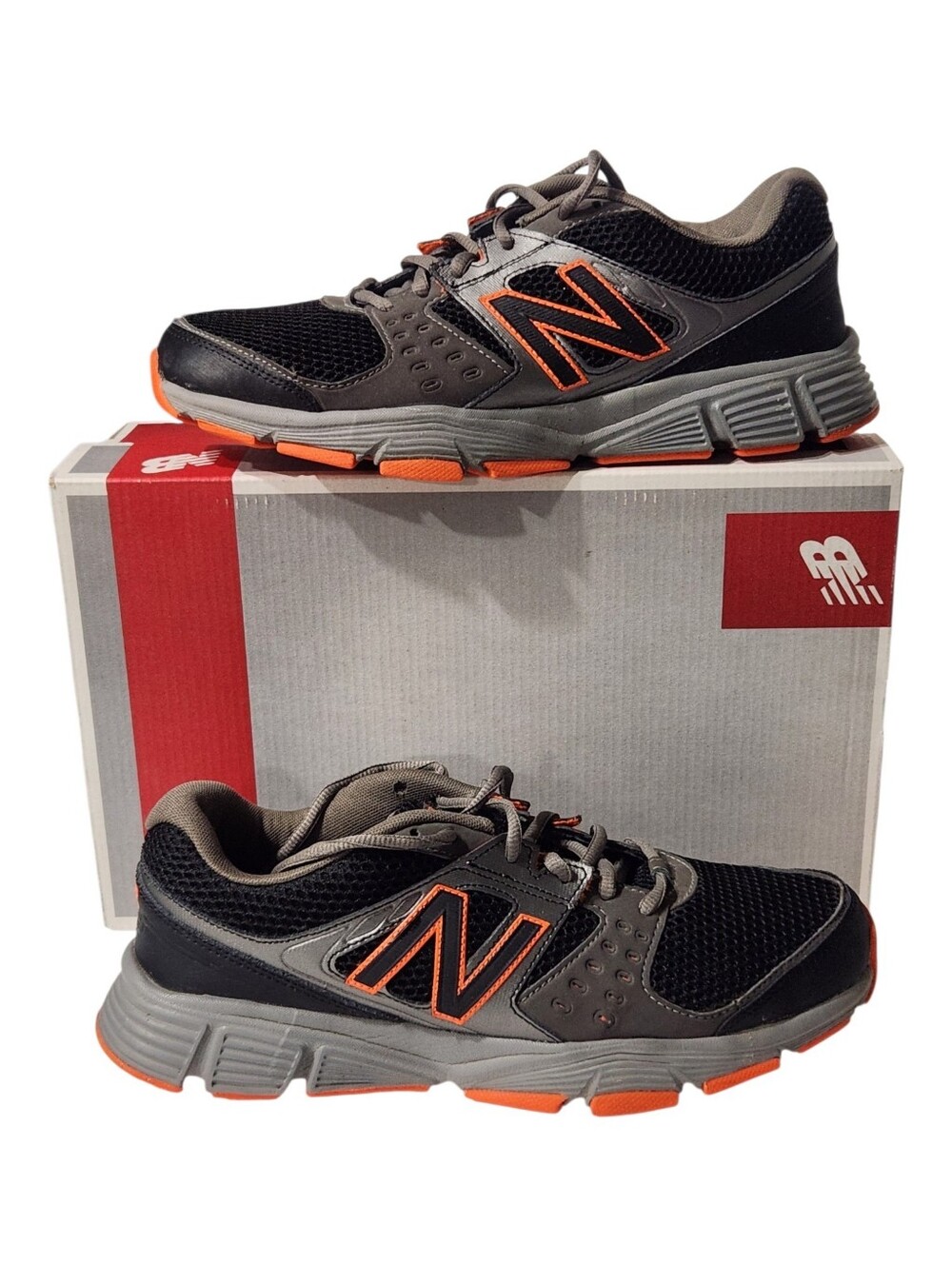 New Balance Black & Orange Men's Athletic Sneakers Size 8.5 Like New!
